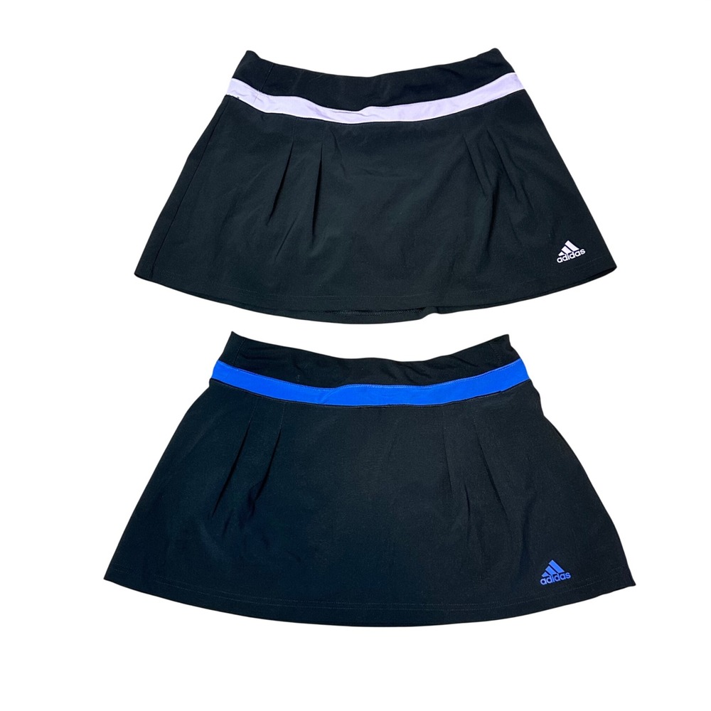 Adidas Climalite Skort Women Small Black Excellent Set of 2 Tennis Golf Skirts